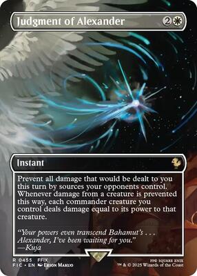 Judgment of Alexander (Borderless) card from Commander: FINAL FANTASY