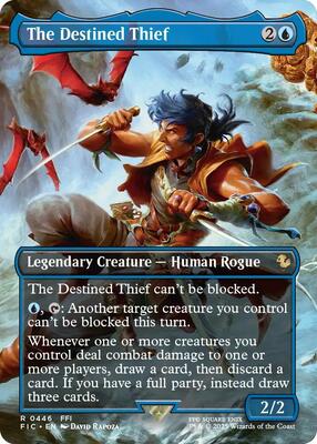 The Destined Thief (Borderless) card from Commander: FINAL FANTASY