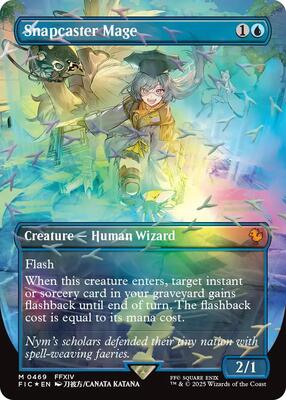 Snapcaster Mage (Borderless) (Chocobo Track Foil) card from Commander: FINAL FANTASY