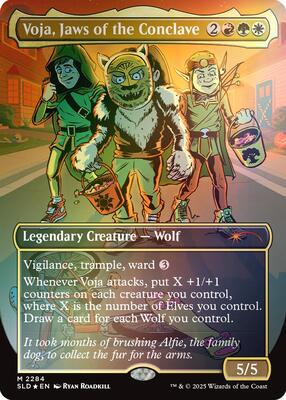 Voja, Jaws of the Conclave (Rainbow Foil) card from Secret Lair Drop Series
