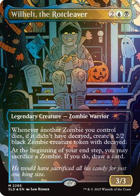 Wilhelt, the Rotcleaver (Rainbow Foil) card from Secret Lair Drop Series