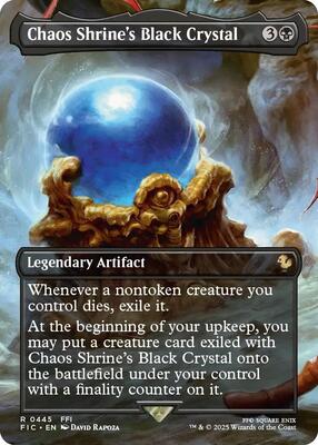 Chaos Shrine's Black Crystal (Borderless) card from Commander: FINAL FANTASY