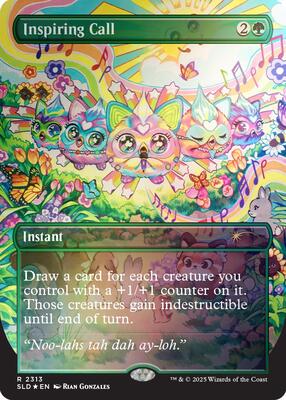 Inspiring Call (Rainbow Foil) card from Secret Lair Drop Series