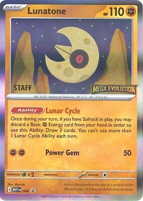 Lunatone - 004 [Staff] card from ME: Mega Evolution Promo