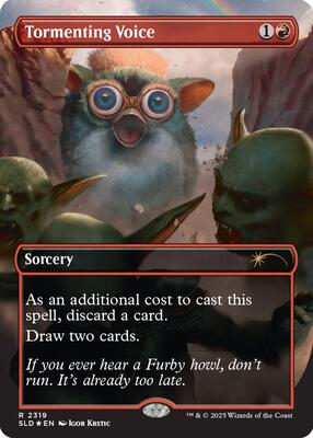 Tormenting Voice (Rainbow Foil) card from Secret Lair Drop Series