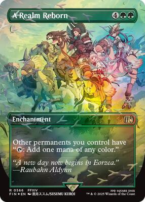 A Realm Reborn (Borderless) (Chocobo Track Foil) card from FINAL FANTASY