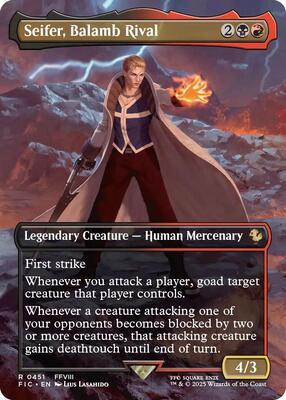 Seifer, Balamb Rival (Borderless) card from Commander: FINAL FANTASY