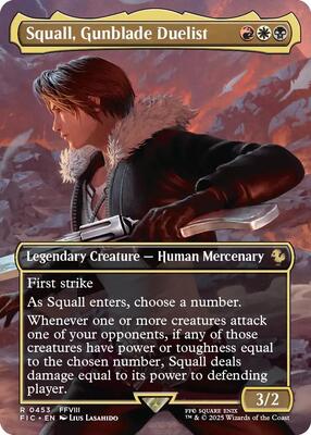 Squall, Gunblade Duelist (Borderless) card from Commander: FINAL FANTASY