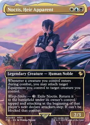 Noctis, Heir Apparent (Borderless) card from Commander: FINAL FANTASY