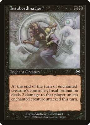 Insubordination card from Mercadian Masques