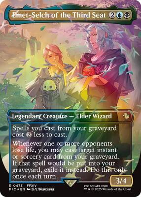 Emet-Selch of the Third Seat (Borderless) (Chocobo Track Foil) card from Commander: FINAL FANTASY