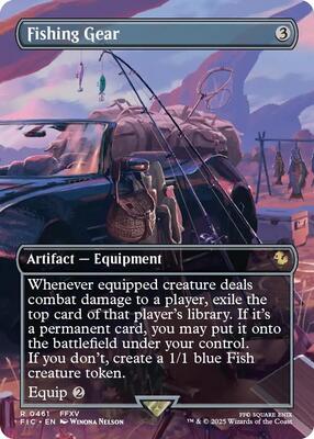 Fishing Gear (Borderless) card from Commander: FINAL FANTASY
