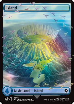 Island (Chocobo Track Foil) card from Commander: FINAL FANTASY