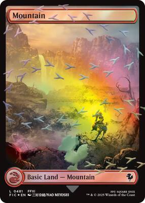 Mountain (Chocobo Track Foil) card from Commander: FINAL FANTASY