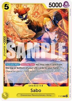 Sabo - P-073 (Pirate Foil) card from Premium Booster -The Best- Vol. 2