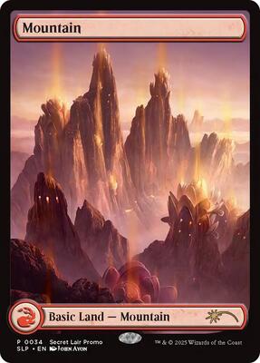 Mountain (0034) card from Secret Lair Showdown