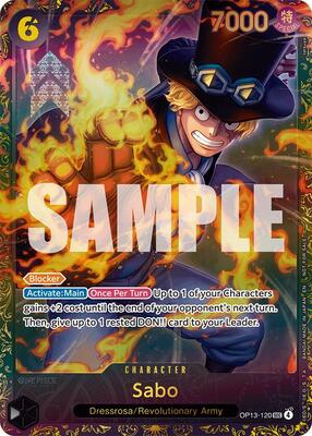 Sabo (Store Treasure Cup 2025) card from One Piece Promotion Cards