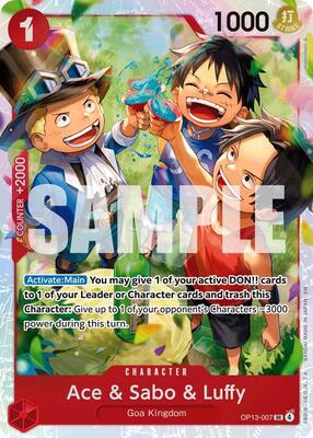 Ace & Sabo & Luffy card from Carrying On His Will