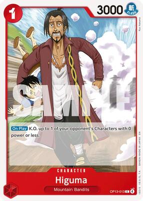 Higuma card from Carrying On His Will