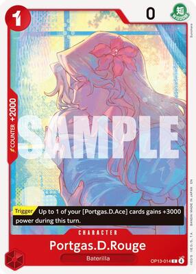 Portgas.D.Rouge card from Carrying On His Will