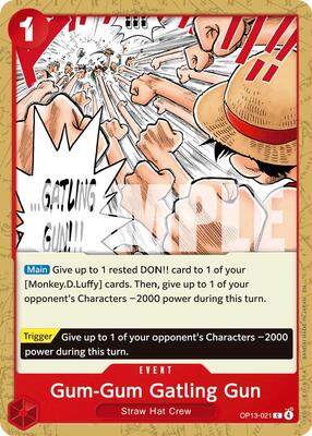 Gum-Gum Gatling Gun card from Carrying On His Will
