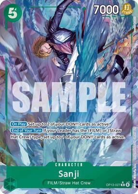 Sanji (Alternate Art) card from Carrying On His Will