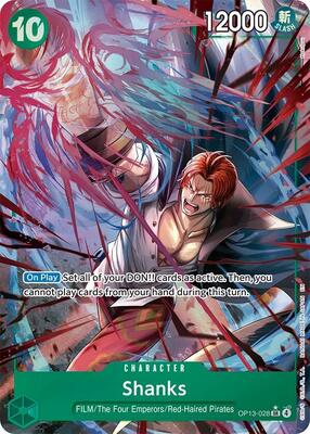 Shanks (028) (Alternate Art) card from Carrying On His Will