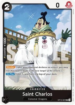 Saint Charlos card from Carrying On His Will