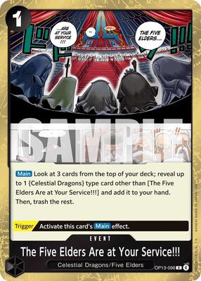 The Five Elders Are at Your Service!!! card from Carrying On His Will