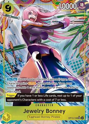 Jewelry Bonney (108) (Alternate Art) card from Carrying On His Will
