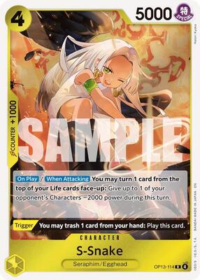 S-Snake card from Carrying On His Will