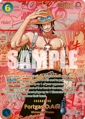 Portgas.D.Ace (119) (Red Super Alternate Art) card from Carrying On His Will
