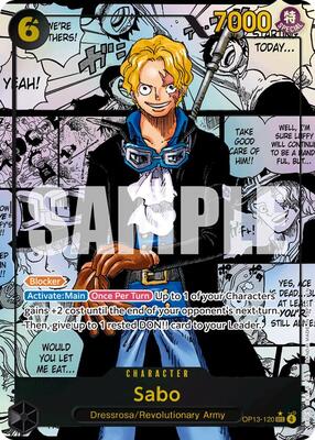 Sabo (120) (Super Alternate Art) card from Carrying On His Will