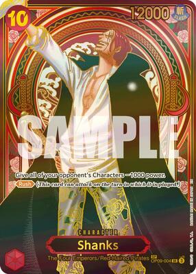 Shanks - OP09-004 (SP) (Gold) card from Carrying On His Will