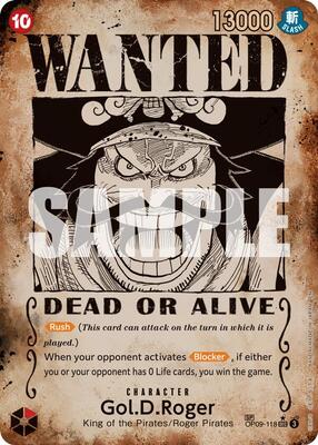 Gol.D.Roger - OP09-118 (SP) (Wanted Poster) card from Carrying On His Will