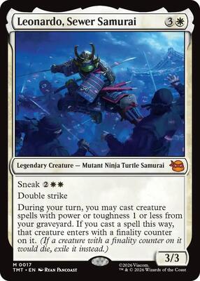 Leonardo, Sewer Samurai card from Teenage Mutant Ninja Turtles