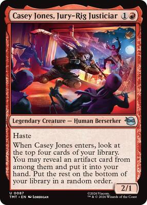 Casey Jones, Jury-Rig Justiciar card from Teenage Mutant Ninja Turtles