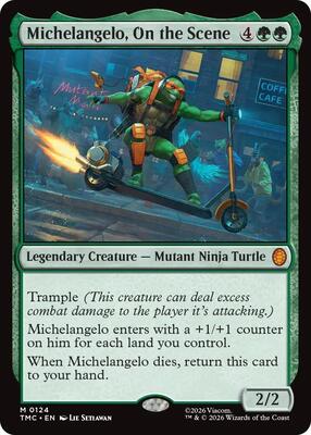 Michelangelo, On the Scene card from Commander: Teenage Mutant Ninja Turtles