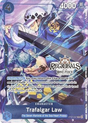 Trafalgar Law (CS 25-26 Regionals Textured Chase Promo) card from One Piece Promotion Cards