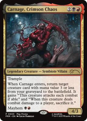 Carnage, Crimson Chaos card from Play Promos