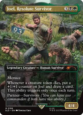 Joel, Resolute Survivor card from Secret Lair Drop Series