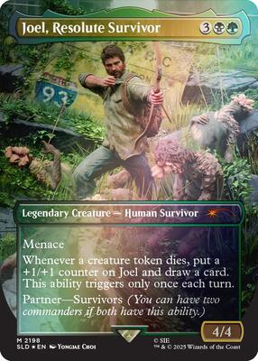 Joel, Resolute Survivor (Rainbow Foil) card from Secret Lair Drop Series