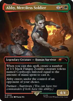 Abby, Merciless Soldier card from Secret Lair Drop Series