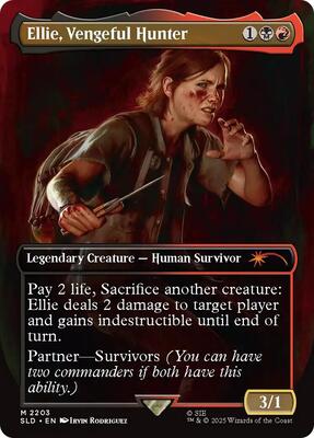 Ellie, Vengeful Hunter card from Secret Lair Drop Series