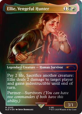 Ellie, Vengeful Hunter (Rainbow Foil) card from Secret Lair Drop Series
