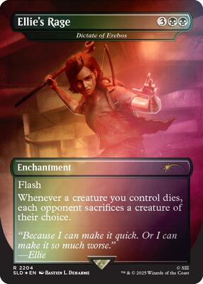 Ellie's Rage - Dictate of Erebos (Rainbow Foil) card from Secret Lair Drop Series