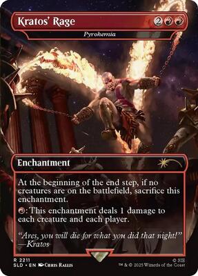 Kratos' Rage - Pyrohemia card from Secret Lair Drop Series