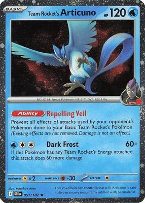 Team Rocket's Articuno - 051/182 (Cosmos Holo) card from Miscellaneous Cards & Products
