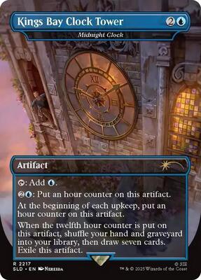 Kings Bay Clock Tower - Midnight Clock card from Secret Lair Drop Series