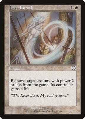 Last Breath card from Mercadian Masques